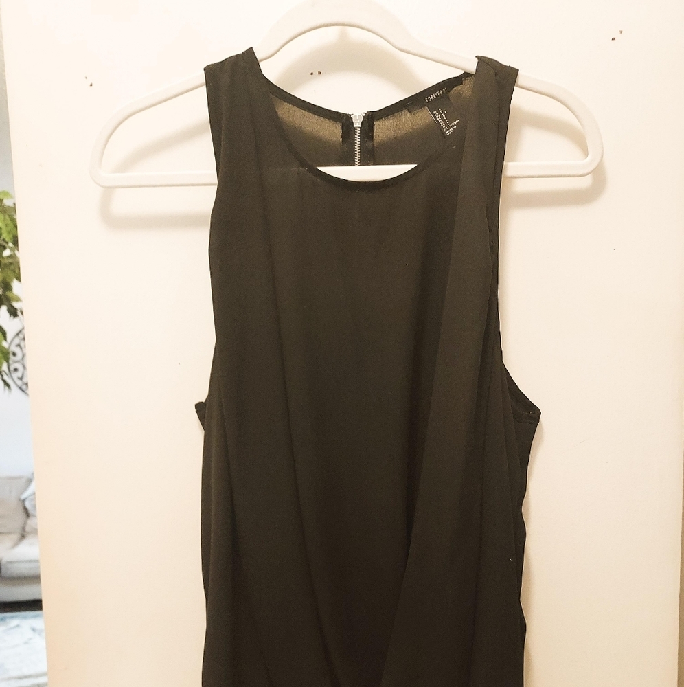 Forever 21 black faux wrap top